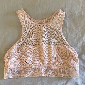 Aerie lace pink bralette (small)